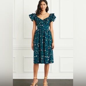 Ava Hill House Dress in Moody Floral. Size XL. NWT
